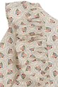 Konges Sløjd sukienka bawełniana dziecięca CIANNA LS BOW DRESS GOTS beżowy KS104262.9BYA