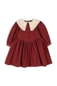 Konges Sløjd sukienka bawełniana dziecięca COEUR COLLAR DRESS GOTS KS104266.9BYA czerwony AW25