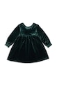 Детска кадифена рокля Konges Sløjd GIA BOW DRESS GRS KS104303.9BYA зелен AW25