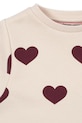 Dziewczynka Konges Sløjd sukienka dziecięca LOU SWEAT DRESS OCS KS104344.9BYA beżowy