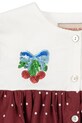 Dziewczynka Konges Sløjd sukienka bawełniana dziecięca MUNA DRESS GOTS KS104381.9BYA bordowy