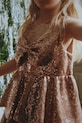 Konges Sløjd sukienka dziecięca ROSIE DRESS rozkloszowany złoty KS104421.9BYA