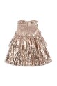 Dziewczynka Konges Sløjd sukienka dziecięca ROSIE DRESS KS104421.9BYA złoty