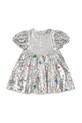 Konges Sløjd sukienka dziecięca STARLA STAR DUST DRESS KS104435.9BYA srebrny AW25
