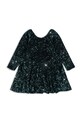 Konges Sløjd sukienka dziecięca VIOLA DRESS KS104464.9BYA zielony AW25