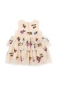 Dziewczynka Konges Sløjd sukienka dziecięca YVONNE FAIRY DRESS KS104471.9BYA beżowy