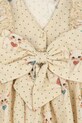 Konges Sløjd sukienka dziecięca ELIN BOW DRESS GOTS beżowy KS105176.9BYA