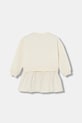 United Colors of Benetton sukienka dziecięca 345ZGV02L.P.Seasonal beżowy AW25