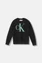 Detský bavlnený sveter Calvin Klein Jeans tenká čierna IB0IB02152.9BYA