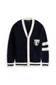 Tommy Hilfiger kardigan bawełniany dziecięcy KB0KB09757.122.9BYA granatowy AW25