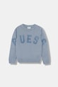 Детский хлопковый свитер Guess аппликация голубой N5YR05.Z3OK1.9BYA