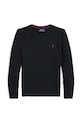 Polo Ralph Lauren pulover de bumbac uni negru 323702674061