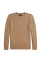 Βαμβακερό πουλόβερ Polo Ralph Lauren 323702674082 καφέ AW25