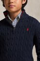 Βαμβακερό πουλόβερ Polo Ralph Lauren 323868894017 σκούρο μπλε