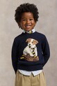 Παιδικό βαμβακερό πουλόβερ Polo Ralph Lauren μεσαίου πάχους σκούρο μπλε 322978392001