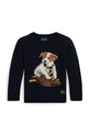 Παιδικό βαμβακερό πουλόβερ Polo Ralph Lauren 322978392001 σκούρο μπλε AW25