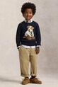 Παιδικό βαμβακερό πουλόβερ Polo Ralph Lauren σκούρο μπλε 322978392001