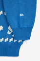 Bobo Choses sweter bawełniany dziecięcy Farm jacquard 225AC108 niebieski