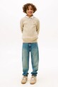 Tommy Hilfiger sweter bawełniany dziecięcy beżowy KB0KB09753.9BYA