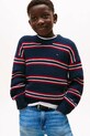Tommy Hilfiger sweter dziecięcy wzorzyste granatowy KB0KB09908.9BYA