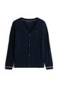 Tommy Hilfiger kardigan bawełniany dziecięcy KB0KB09972.128.176.9BYA granatowy AW25