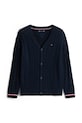 Дитячий бавовняний кардиган Tommy Hilfiger KB0KB09972.128.176.9BYA темно-синій AW25
