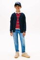 Chłopiec Tommy Hilfiger kardigan bawełniany dziecięcy KB0KB09972.128.176.9BYA granatowy