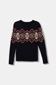 Guess sweter bawełniany dziecięcy L5BR05.Z2NN0.9BYA granatowy AW25