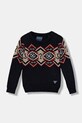 Guess sweter bawełniany wzorzyste granatowy N5BR12.Z2NN0.9BYA
