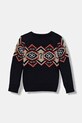Guess sweter bawełniany N5BR12.Z2NN0.9BYA granatowy AW25