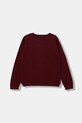 Детски памучен пуловер United Colors of Benetton 120YC108S.G.seasonal бордо AW25