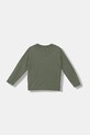 Детски памучен пуловер United Colors of Benetton 120YC108S.G.seasonal зелен AW25