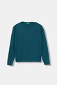 Detský sveter s prímesou vlny United Colors of Benetton tenká tyrkysová 106WC108R.G.seasonal
