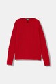 United Colors of Benetton sweter z dodatkiem wełny dziecięcy średniej grubości czerwony 1344C107G.G.reproposed