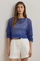 Lauren Ralph Lauren sweter lniany pozostałe niebieski 200971146