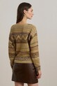 Lauren Ralph Lauren sweter z domieszką lnu 200971322 beżowy AW25