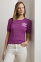 Lauren Ralph Lauren sweter bawełniany 200976989 fioletowy