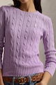 Polo Ralph Lauren maglione in cotone violetto 211971869