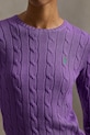 Βαμβακερό πουλόβερ Polo Ralph Lauren μωβ 211971869