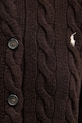 Polo Ralph Lauren kardigan wełniany 211972104 brązowy