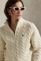 Μάλλινο πουλόβερ Polo Ralph Lauren λευκό 211972130