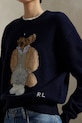 Vuneni pulover Polo Ralph Lauren mornarsko plava 211972139
