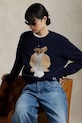 Vuneni pulover Polo Ralph Lauren 211972139 mornarsko plava