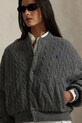 Μάλλινο μπουφάν bomber Polo Ralph Lauren 211966122 γκρί