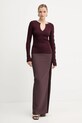 Patrizia Pepe pulover 8K0328.K280 burgundia AW25