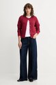 MUNTHE kardigan wełniany POVILLA 252160025272 bordowy AW25