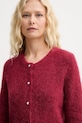 Вовняний кардиган MUNTHE POVILLA бордо 252160025272