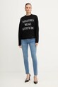 Elisabetta Franchi bluza bawełniana MD01D56E2 czarny AW25
