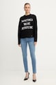 Elisabetta Franchi bluza bawełniana MD01D56E2 czarny AW25