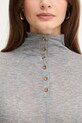 Elisabetta Franchi pulover din amestec de lână MD61B56E2 gri